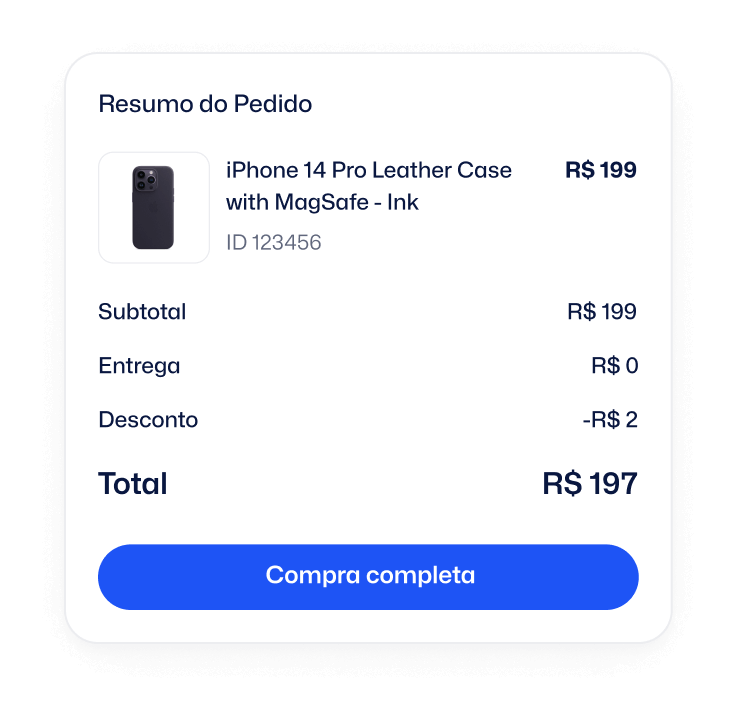 Resumo do pedido